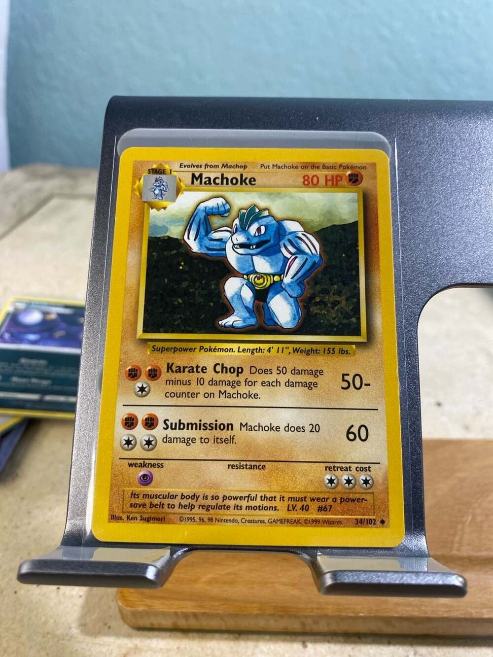 Pokémon Base Set Unlimited Machoke 34/102 Uncommon Card